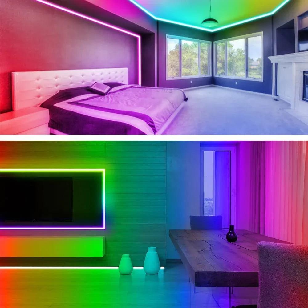 13.2ft Battery-Operated RGB LED Strip Lights with Remote & App Control - Dazzling Beauty Solution