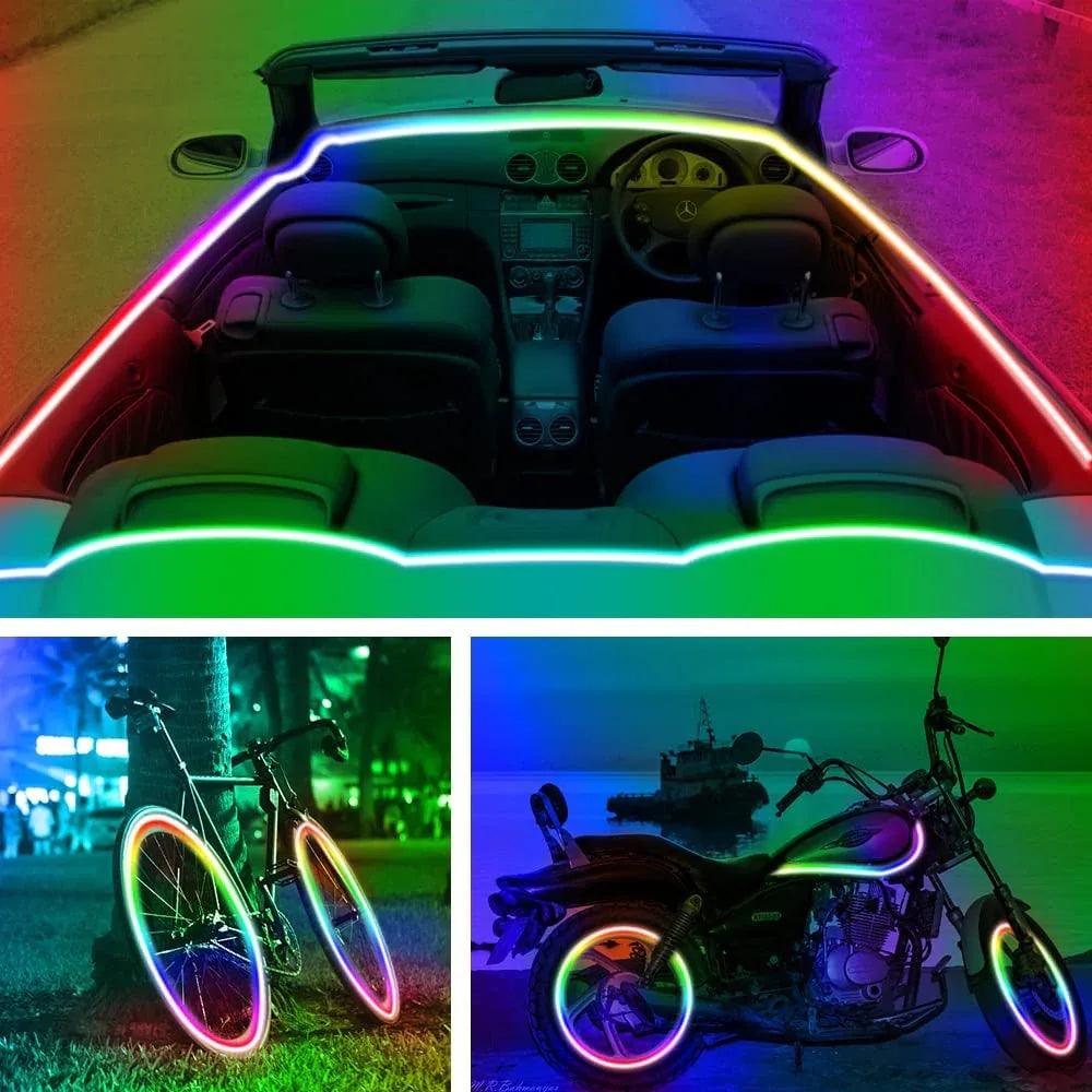 13.2ft Battery-Operated RGB LED Strip Lights with Remote & App Control - Dazzling Beauty Solution