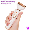2-in-1 Rechargeable Women’s Electric Shaver – Bikini & Facial Trimmer, Wet/Dry, Low Noise (Type-C, Portable) - Dazzling Beauty Solution