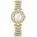 Fashion Jewelry 2pcs Luxury Fashion Women Watch Set Silver Strap Ladies Quartz Wristwatch Alloy Bracelet For Ladies Jewelry Set Clock Gift - Dazzling Beauty Solution