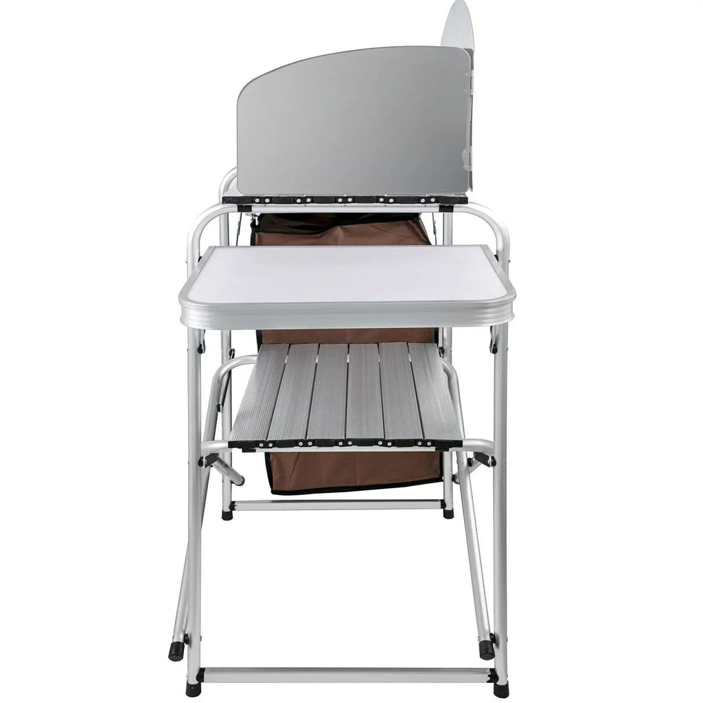 Foldable Camping Kitchen Table with Windshield & Storage - Dazzling Beauty Solution