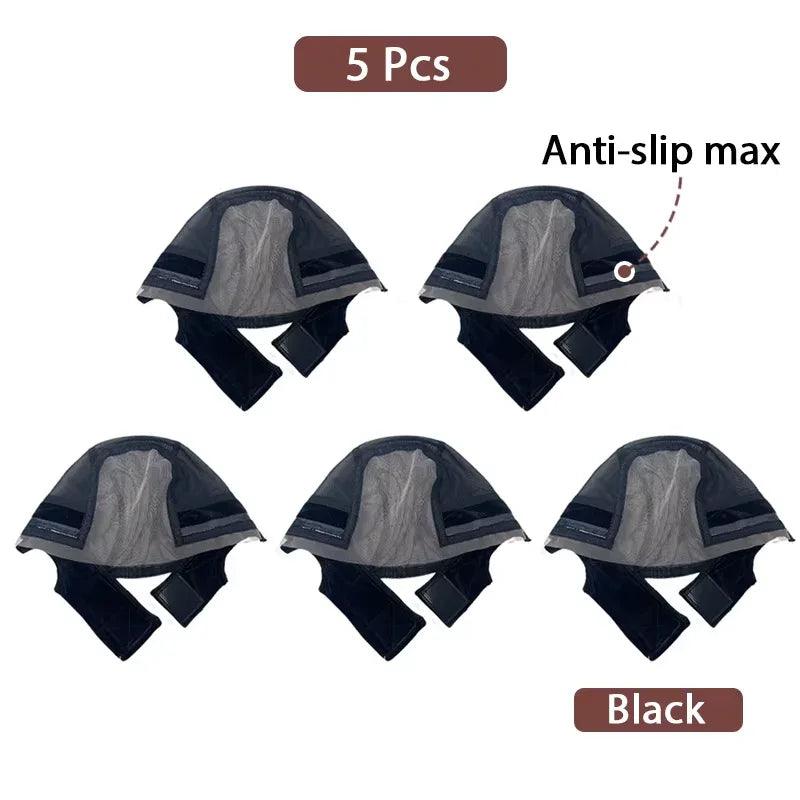 3-Piece Anti-Slip Wig Cap Set – Available in Black, Light, or Brown - Dazzling Beauty Solution