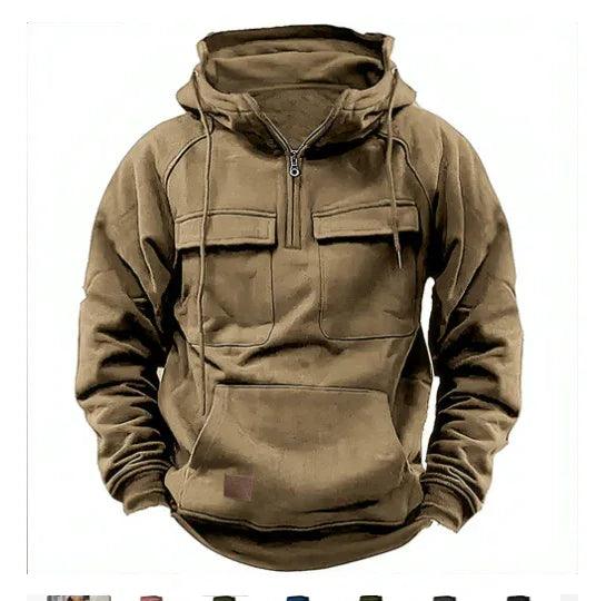 Men's Zip-up Hoodies Sweatshirt With Drawstring And Pocket Design Fashion Casual Sports Sweatshirt - Dazzling Beauty Solution