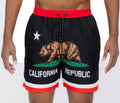 Men’s California Print Swim Shorts – 8.5” Inseam - Dazzling Beauty Solution
