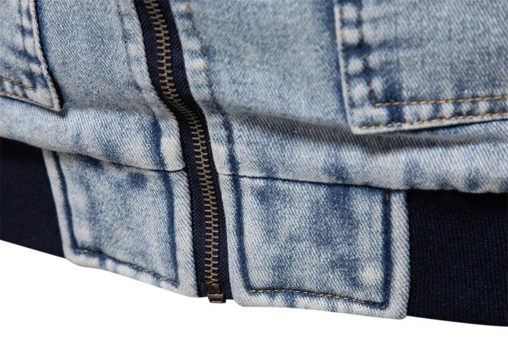 Men's Plush Denim Jacket In European Size - Dazzling Beauty Solution