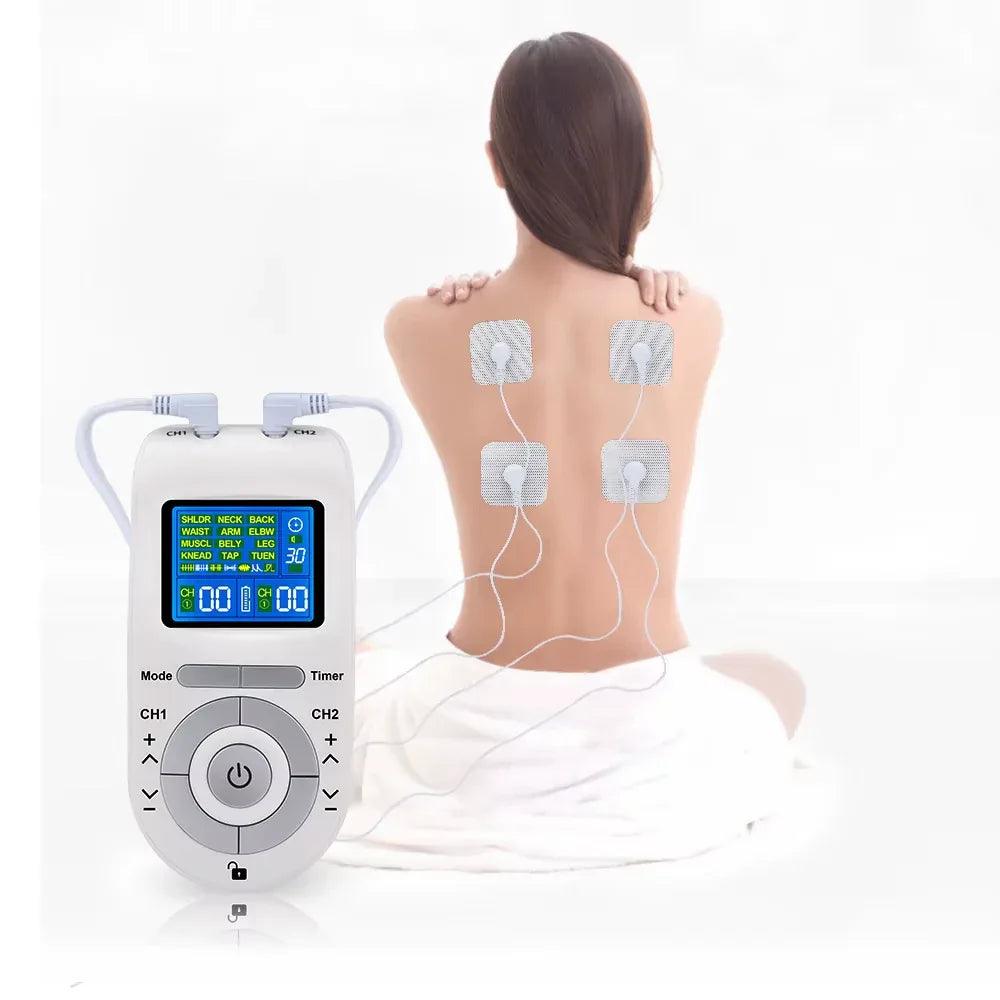 12-Mode TENS & EMS Muscle Stimulator – Dual Channel - Dazzling Beauty Solution