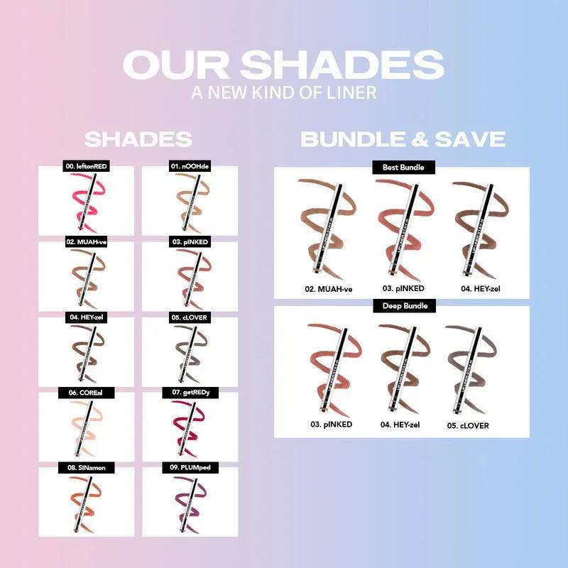 LIP LINER STAY-N - Peel-Off Lip Liner Stain - All Day & Night Lipliner - Dazzling Beauty Solution