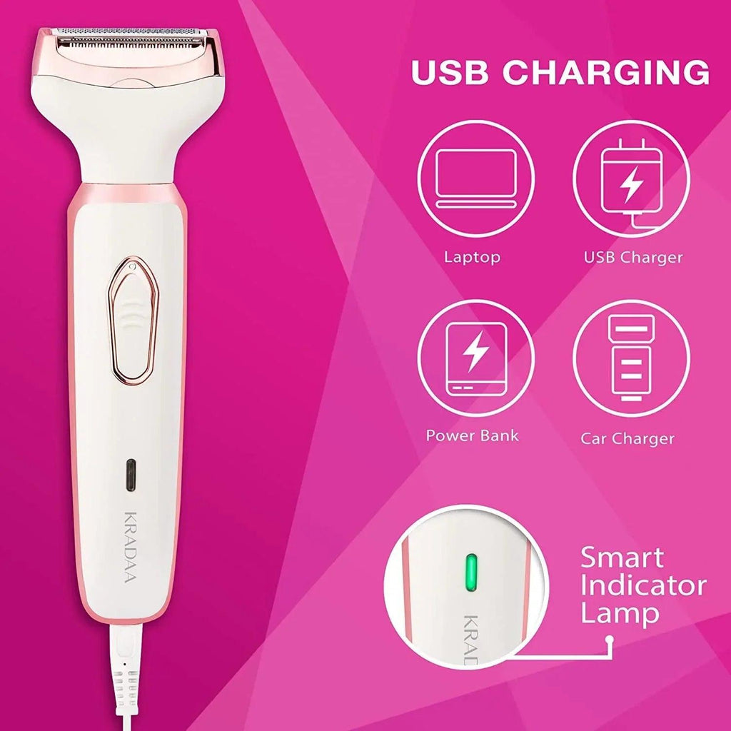 4-in-1 Electric Hair Removal Kit for Women – Bikini, Eyebrow, Nose & Facial Trimmer Set - Dazzling Beauty Solution
