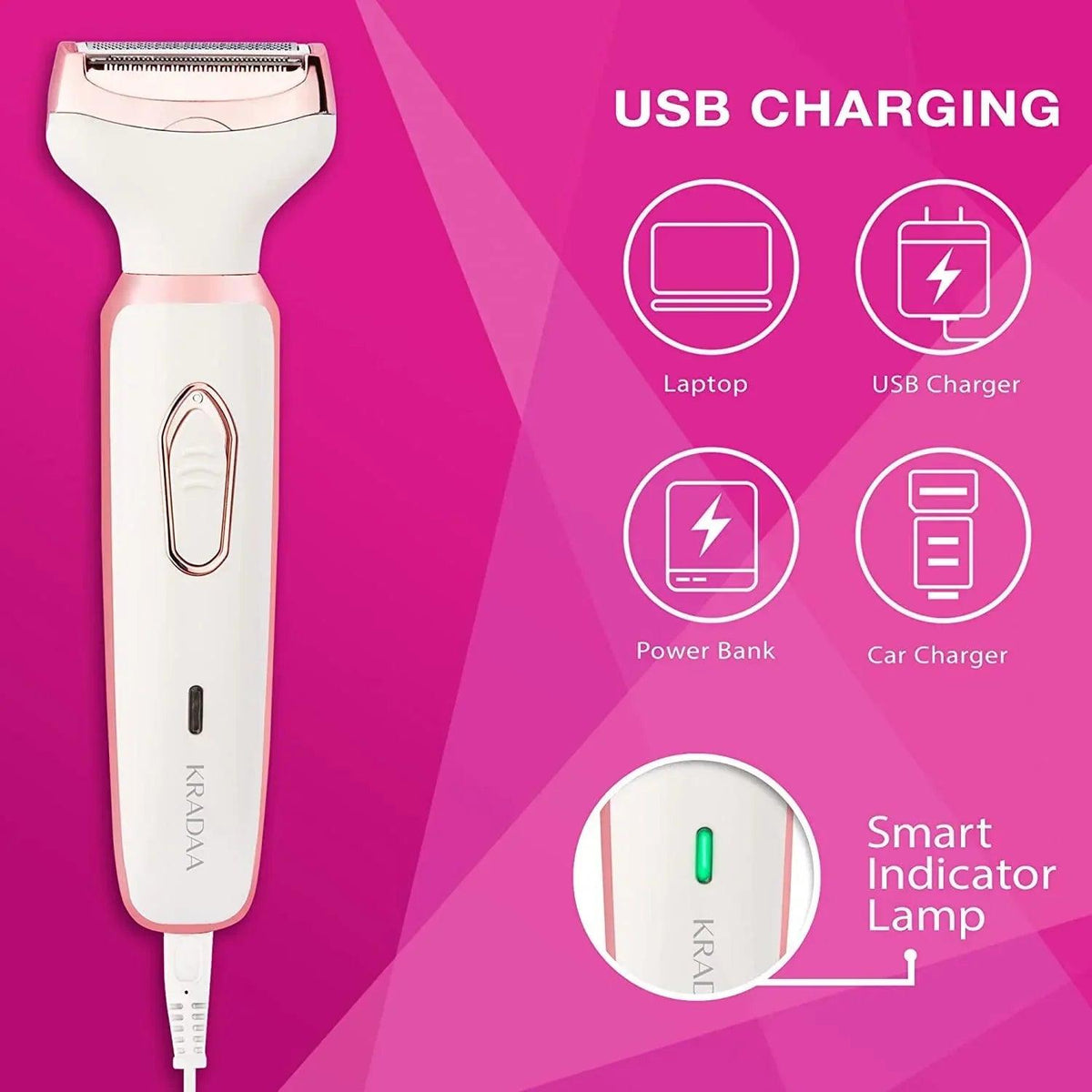 4-in-1 Electric Hair Removal Kit for Women – Bikini, Eyebrow, Nose & Facial Trimmer Set - Dazzling Beauty Solution