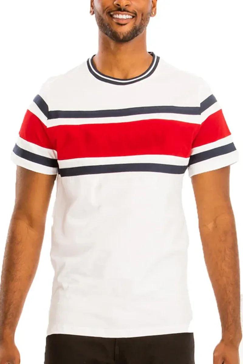 COTTON THREE STRIPE TSHIRT - Dazzling Beauty Solution