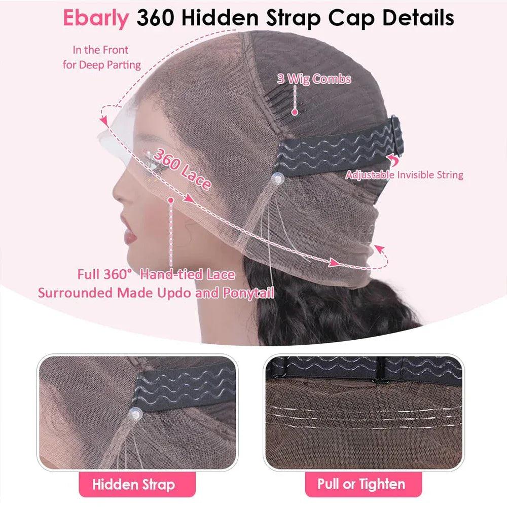 Invisi Strap HD 360 Glueless Deep Curly Wig – 250% Density Full Lace Luxury - Dazzling Beauty Solution