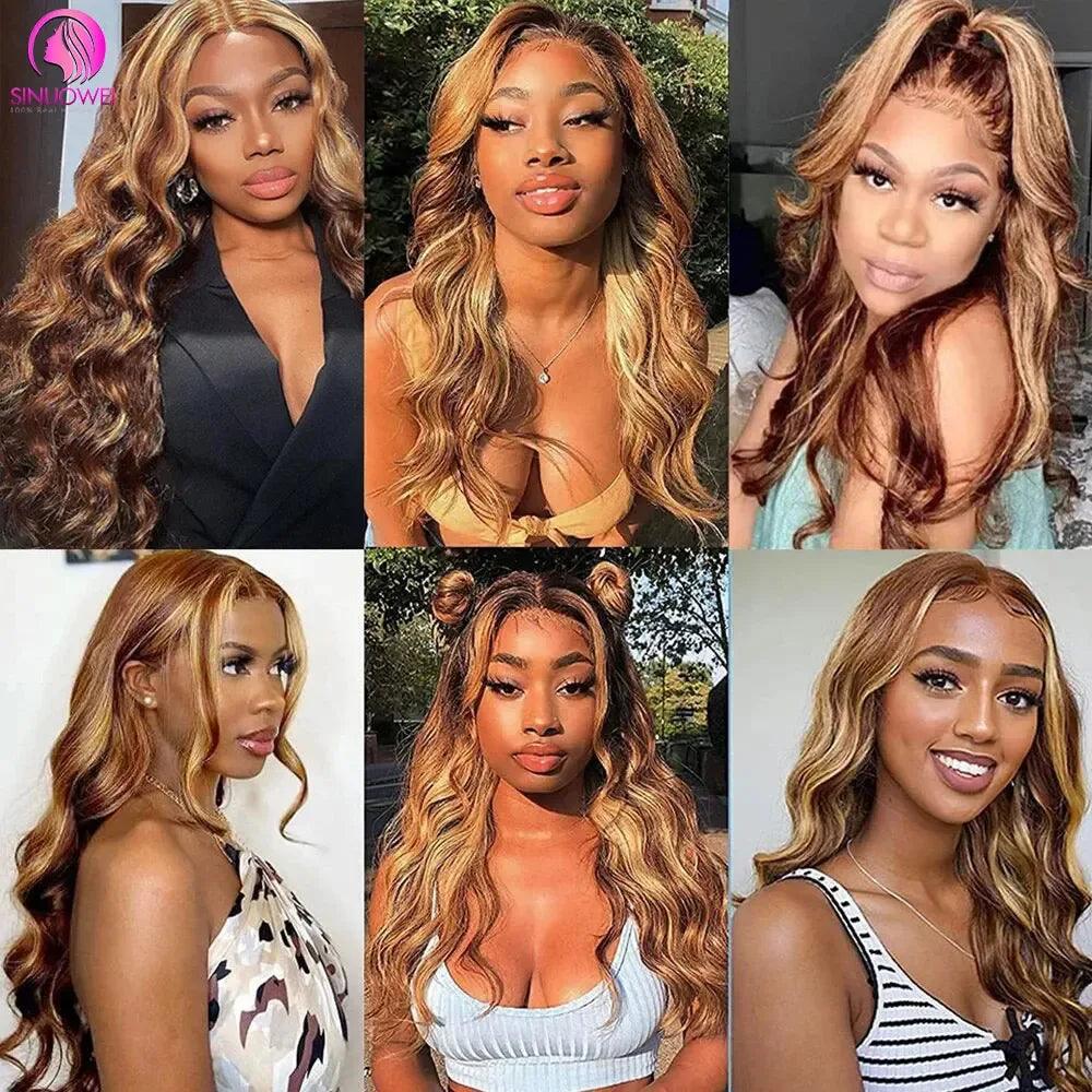 30–32 Inch Highlight Body Wave Bundles P4/27 Honey Brown | 100% Brazilian Human Hair | Dazzling Beauty Solution - Dazzling Beauty Solution