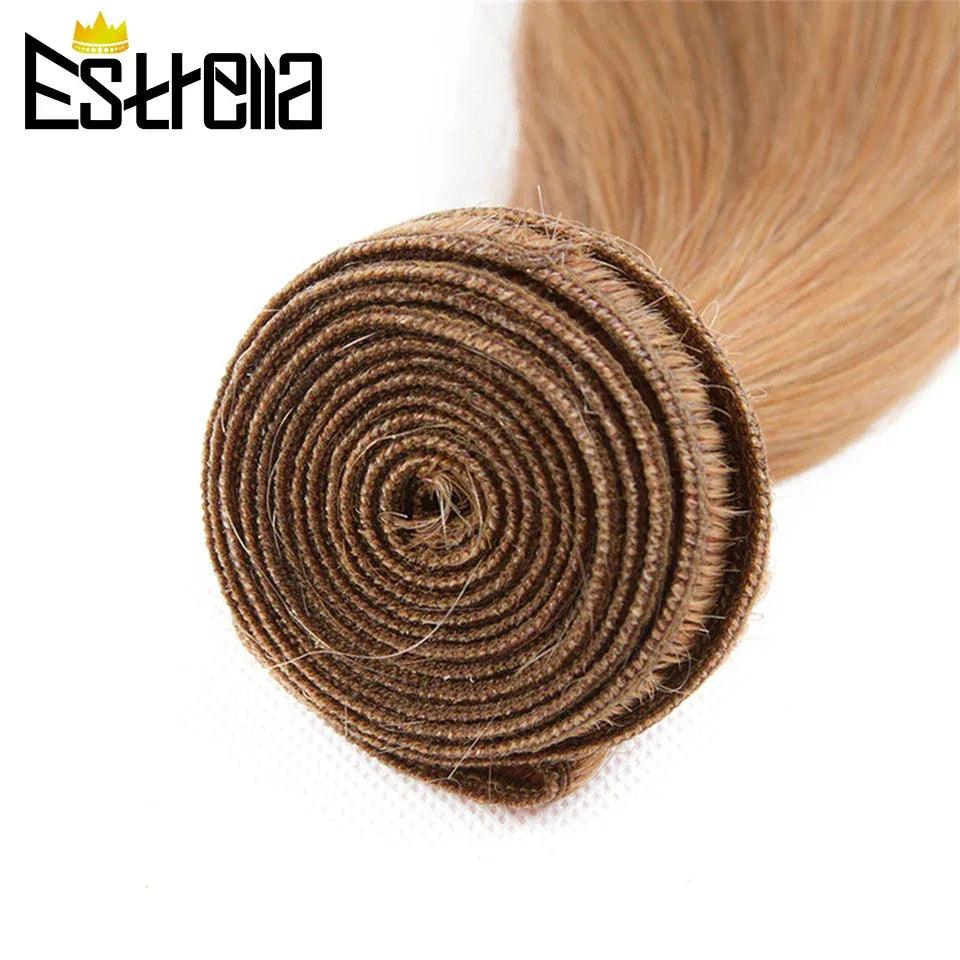 Dark Blonde Straight Hair Bundles – Brazilian Remy Human Hair Extensions - Dazzling Beauty Solution