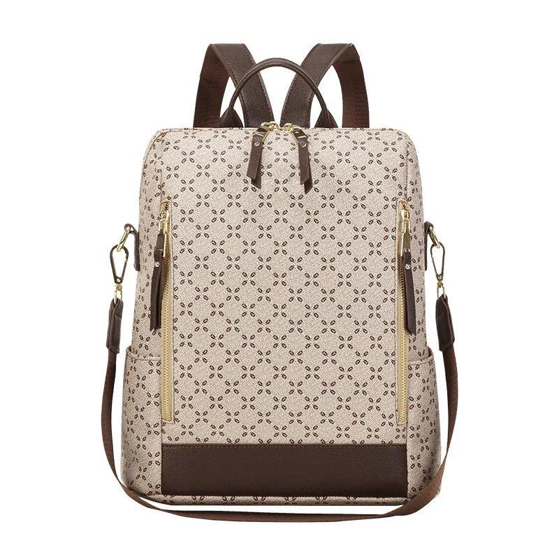 Floral Embossed Travel Backpack – Waterproof PVC (Unisex - Dazzling Beauty Solution