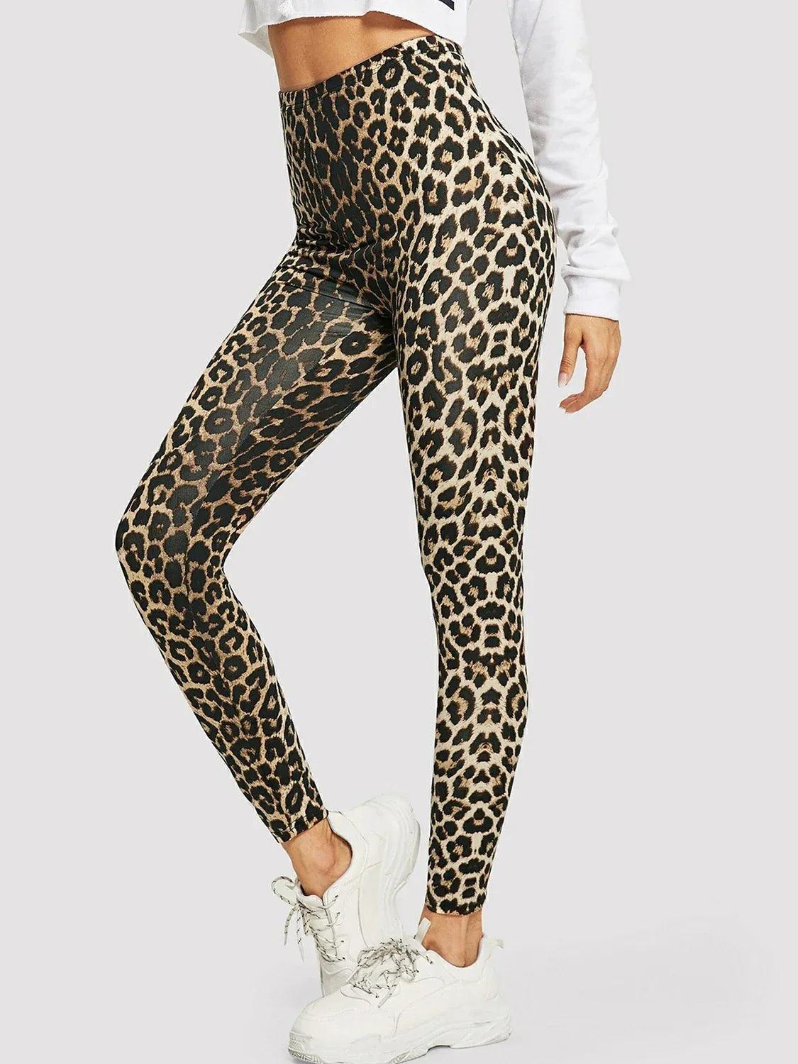 Women’s Leopard Print High-Waist Leggings – Push-Up Gym Pants - Dazzling Beauty Solution