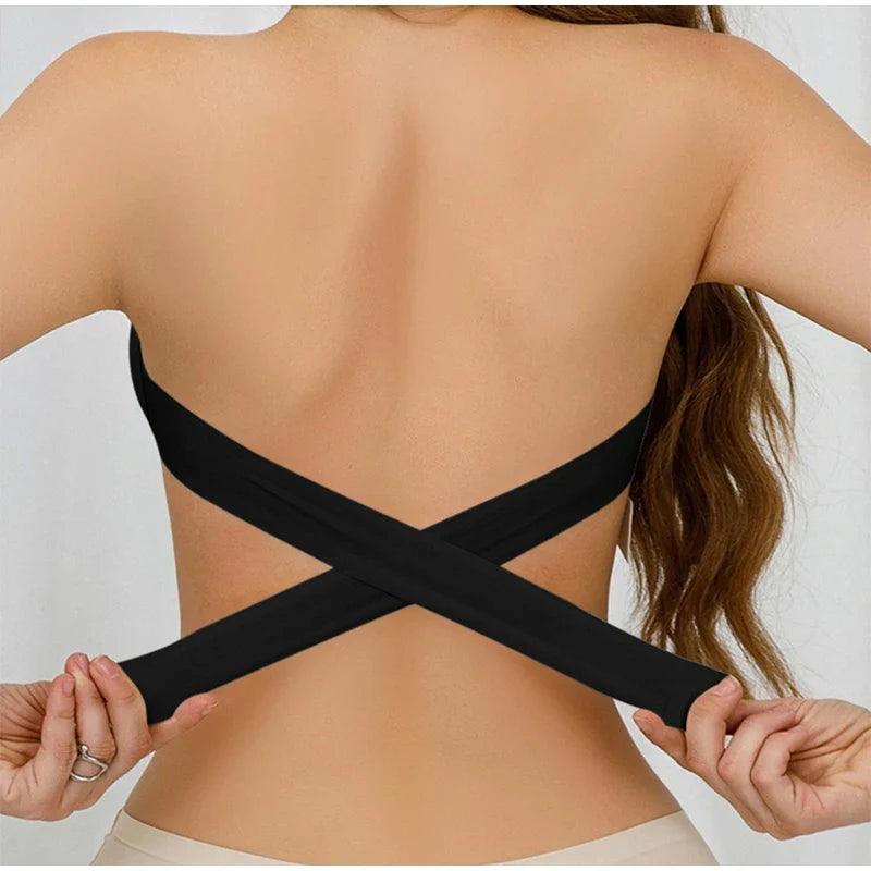 Women's Strapless Push-Up Bra with Removable Padding