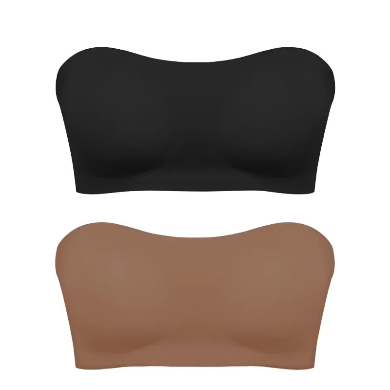 Women's Strapless Push-Up Bra with Removable Padding
