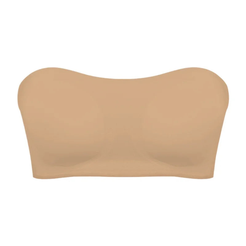 Women's Strapless Push-Up Bra with Removable Padding