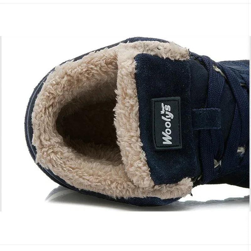 Men’s Winter Snow Boots – Warm Fur Lined Ankle Shoes - Dazzling Beauty Solution
