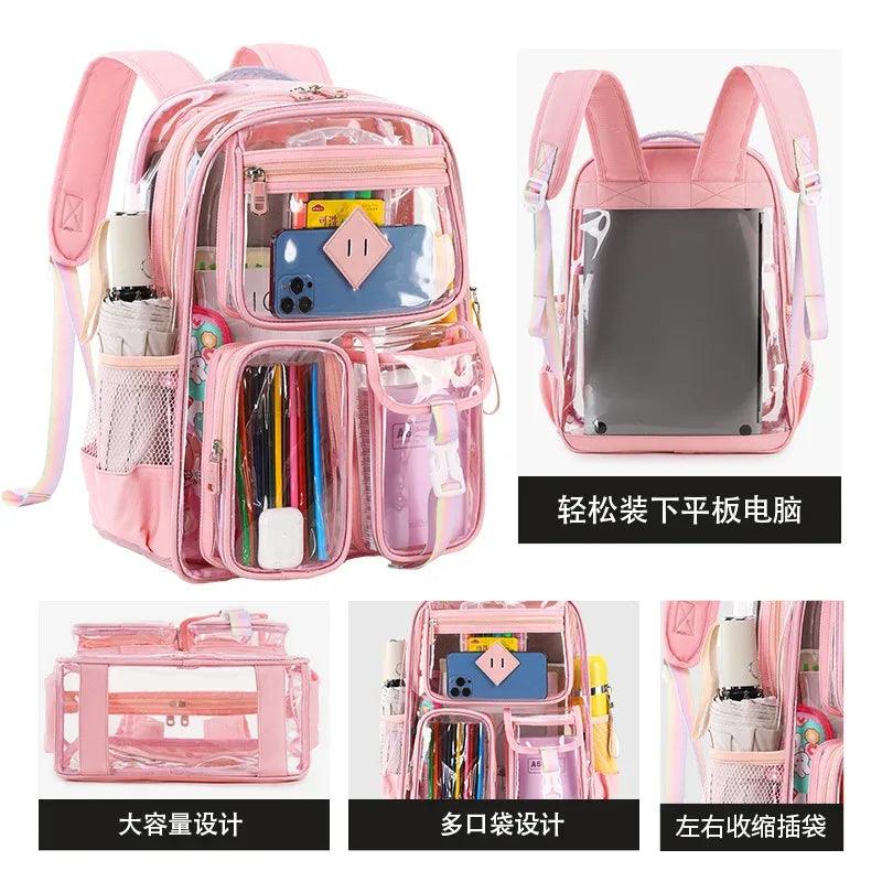 Transparent Backpack for Kids – Waterproof School Bag - Dazzling Beauty Solution