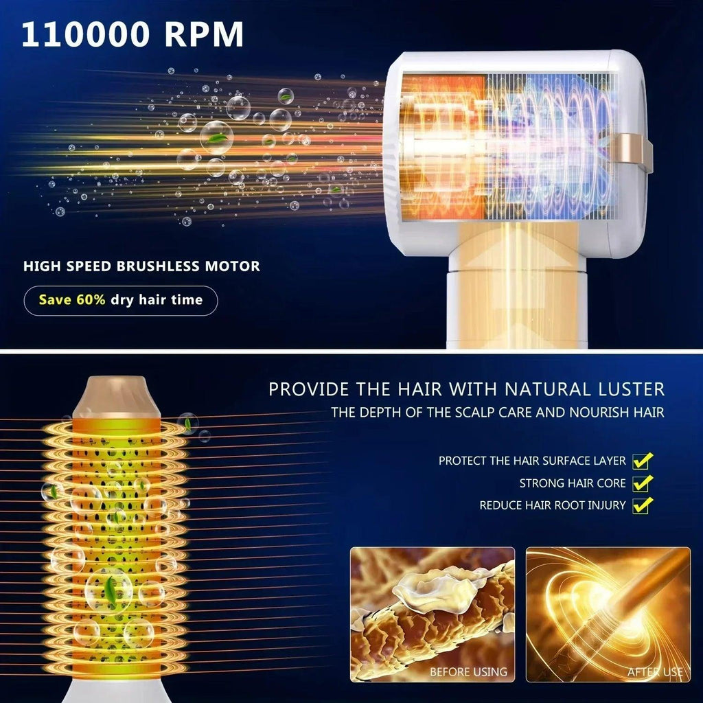 7-in-1 Professional Hair Dryer Styling Kit with Ionic Technology - Dazzling Beauty Solution