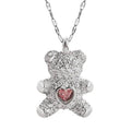 Lovely Bear Pendant Necklace – Golden Titanium Stainless Steel Jewelry for Women - Dazzling Beauty Solution