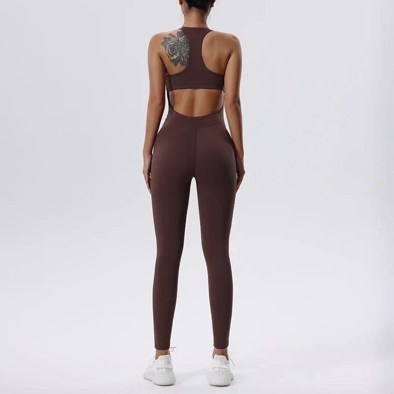 Women’s All-in-One Yoga Jumpsuit – Sleeveless Slim Fit Activewear - Dazzling Beauty Solution