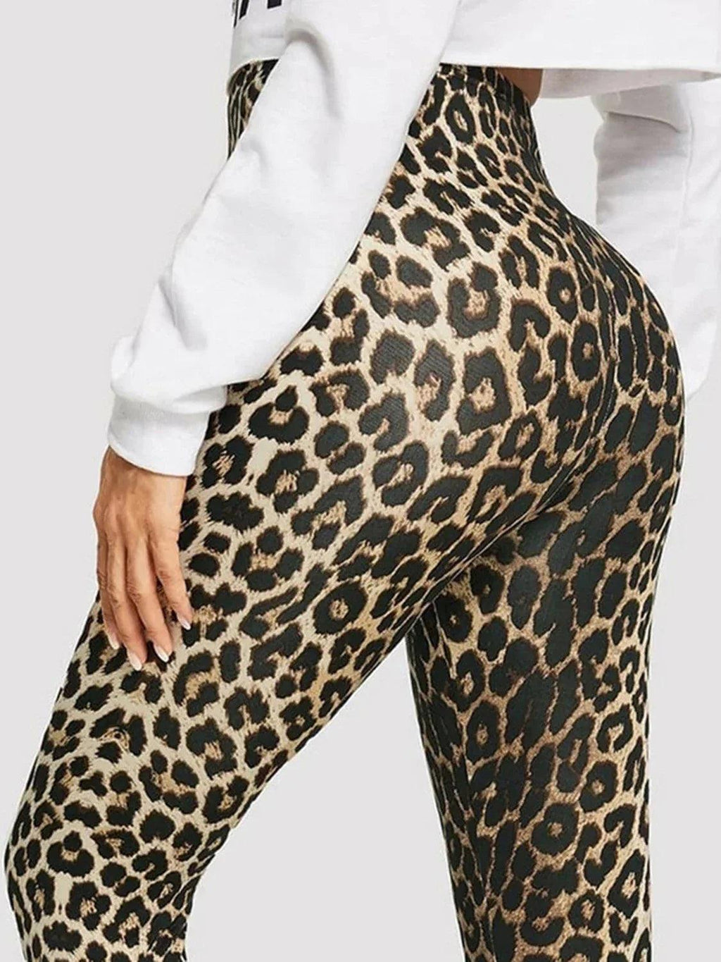 Women’s Leopard Print High-Waist Leggings – Push-Up Gym Pants - Dazzling Beauty Solution
