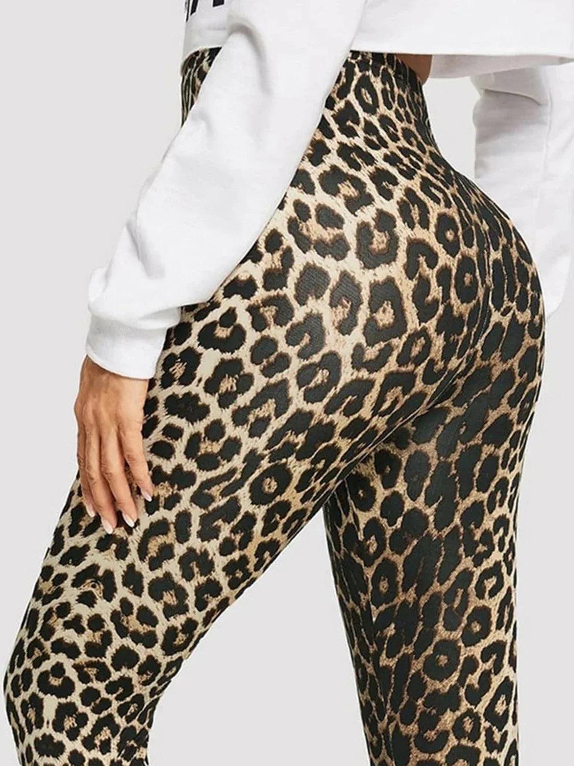 Women’s Leopard Print High-Waist Leggings – Push-Up Gym Pants - Dazzling Beauty Solution