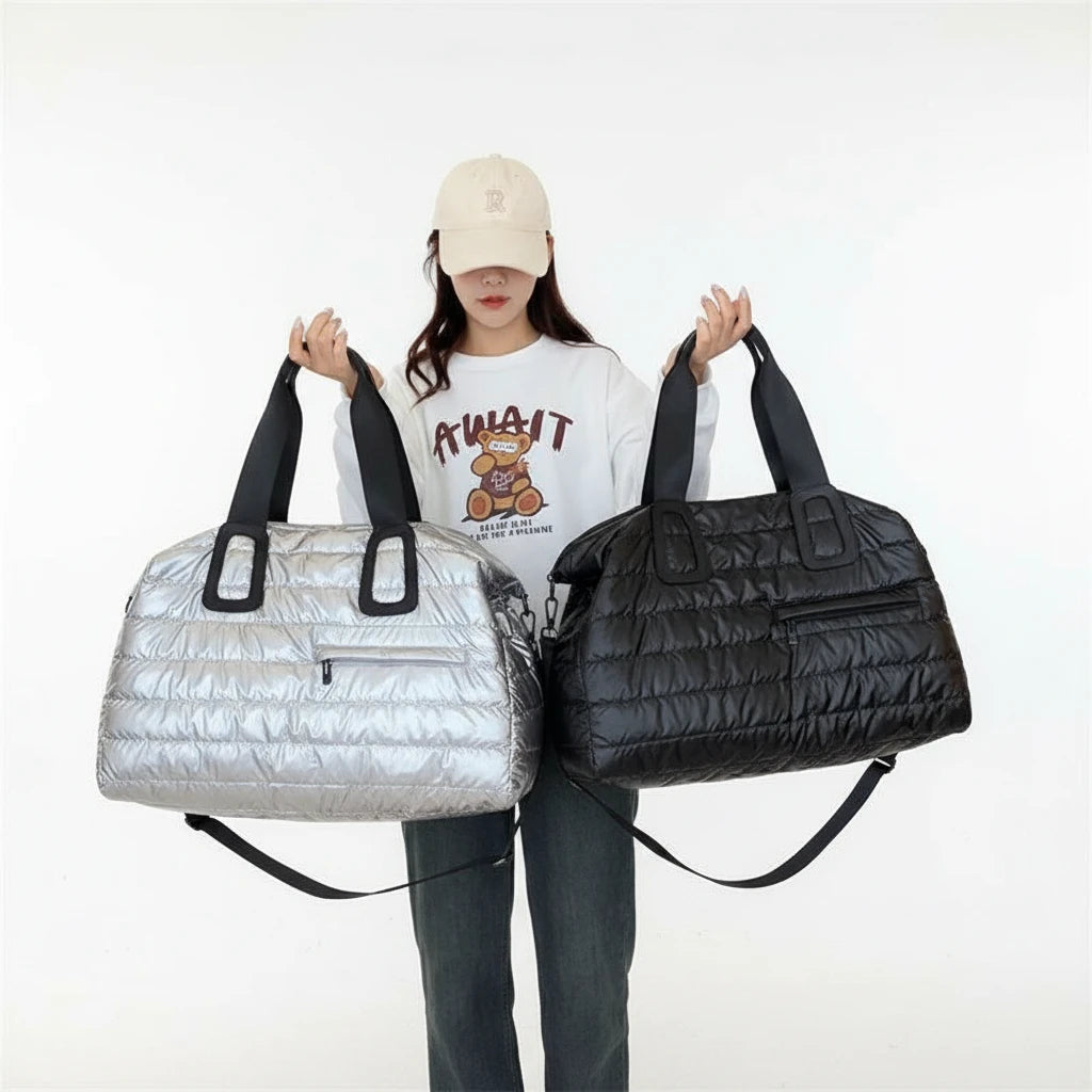Waterproof Gym & Swimming Bag | Dry & Wet Separation | Yoga, Fitness & Travel | Silver & Black