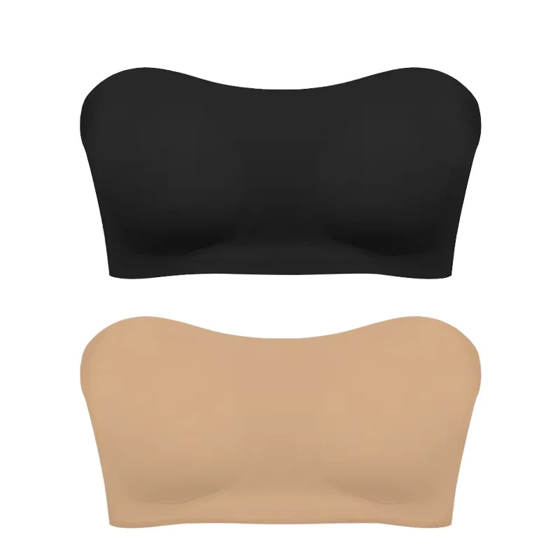 Women's Strapless Push-Up Bra with Removable Padding