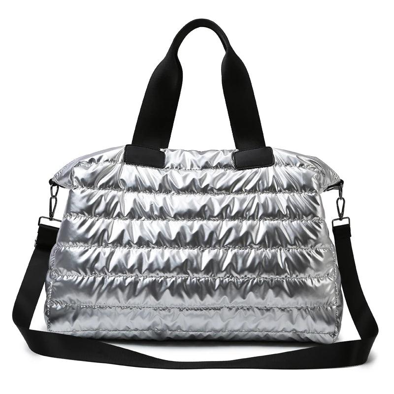 Waterproof Gym & Swimming Bag | Dry & Wet Separation | Yoga, Fitness & Travel | Silver & Black