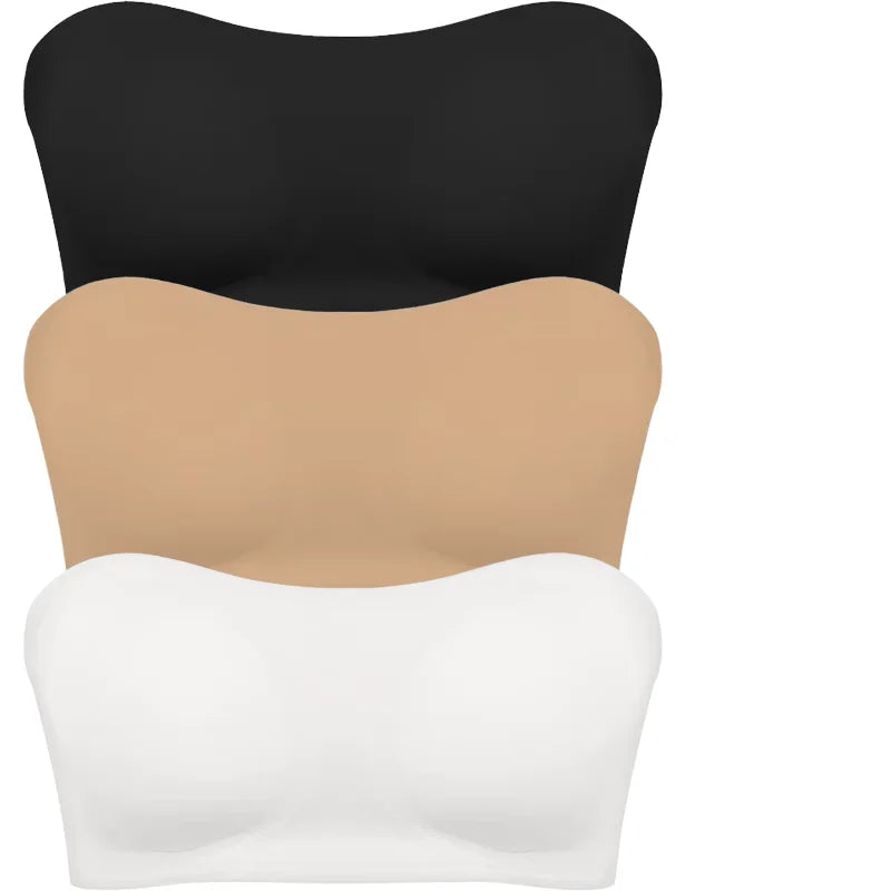 Women's Strapless Push-Up Bra with Removable Padding