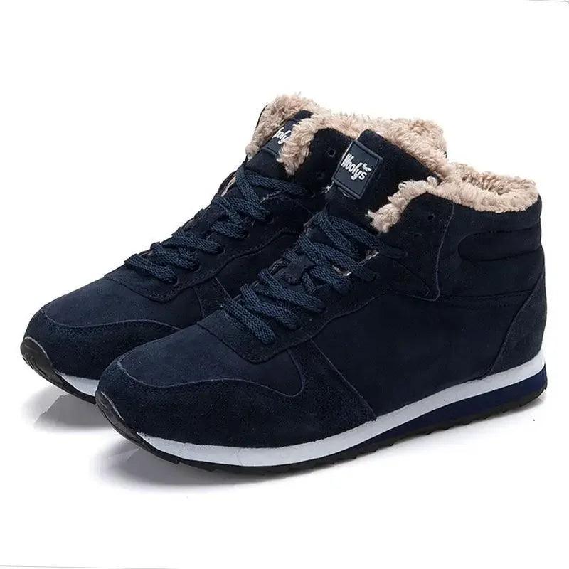 Men’s Winter Snow Boots – Warm Fur Lined Ankle Shoes - Dazzling Beauty Solution