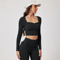 Women's 2-Piece Gym & Yoga Set | Quick-Dry Long Sleeve Top + Leggings | 6 Colors | S–XL