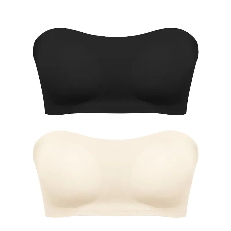Women's Strapless Push-Up Bra with Removable Padding