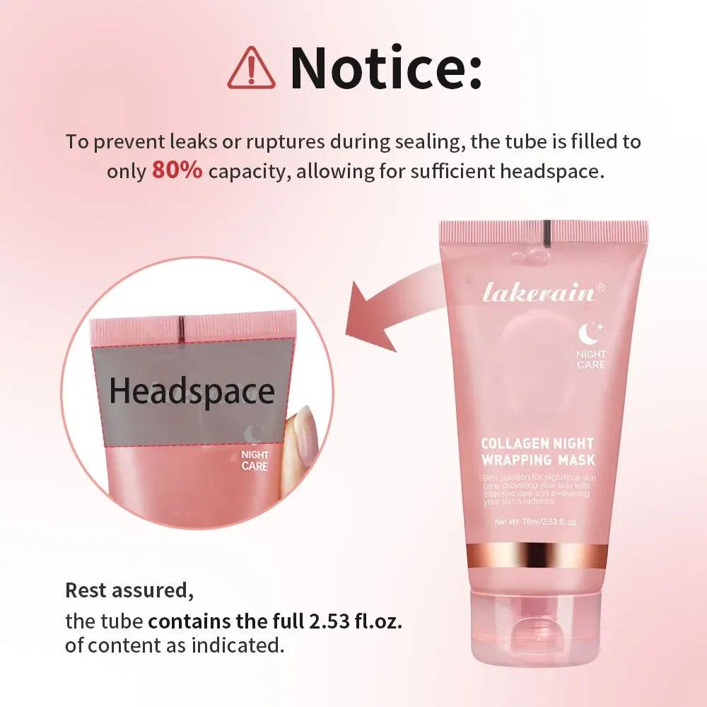 Lakerain Collagen Night Wrapping Mask – Peel-Off Overnight Skin Rejuvenation - Dazzling Beauty Solution