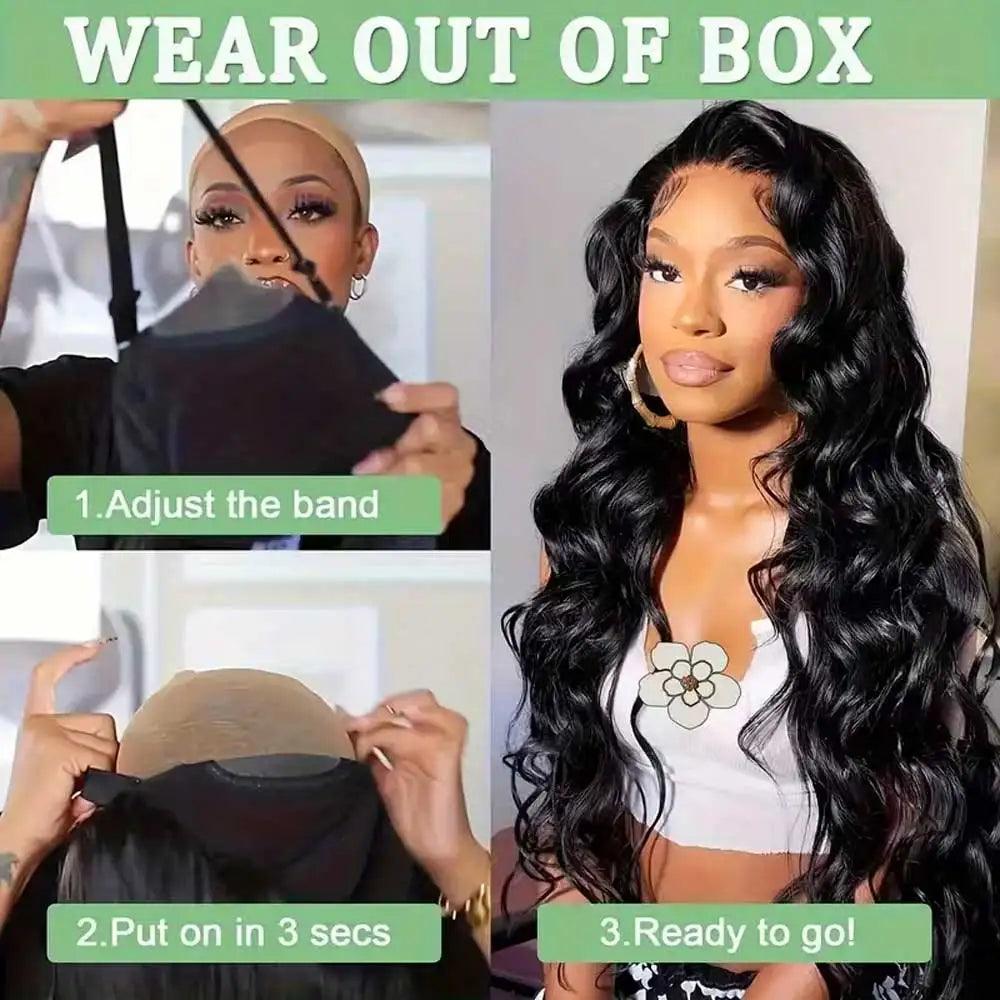250% Density Body Wave Glueless Wig - Pre-Cut HD Lace Human Hair Wig