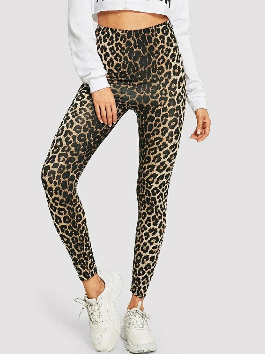 Women’s Leopard Print High-Waist Leggings – Push-Up Gym Pants - Dazzling Beauty Solution