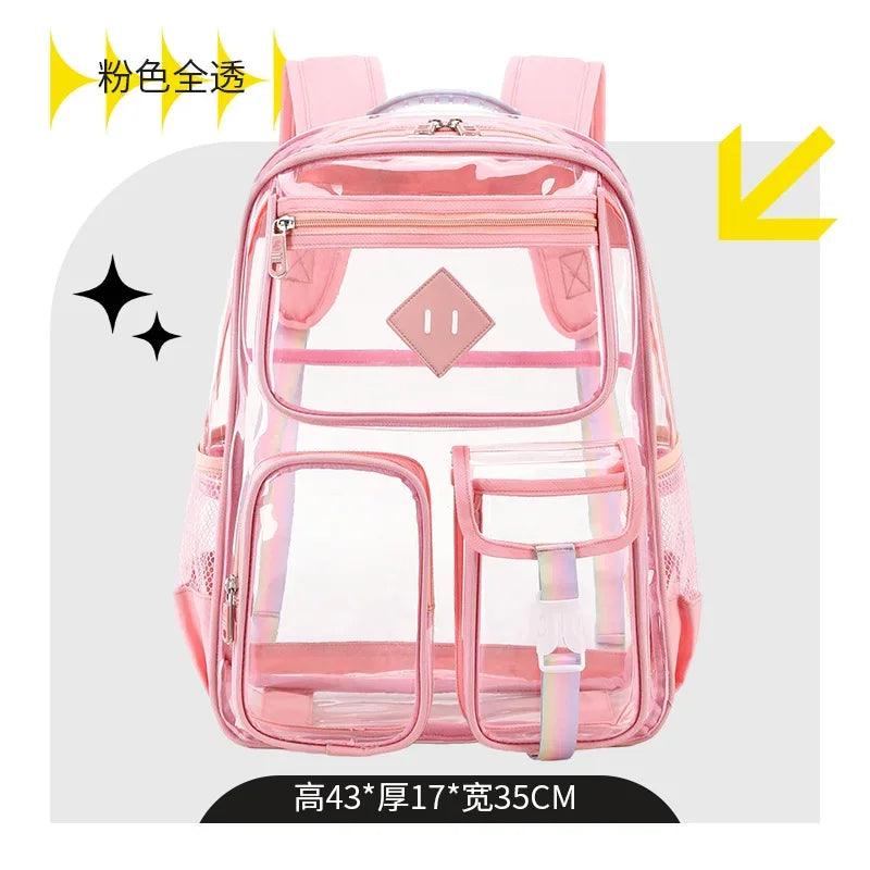 Transparent Backpack for Kids – Waterproof School Bag - Dazzling Beauty Solution