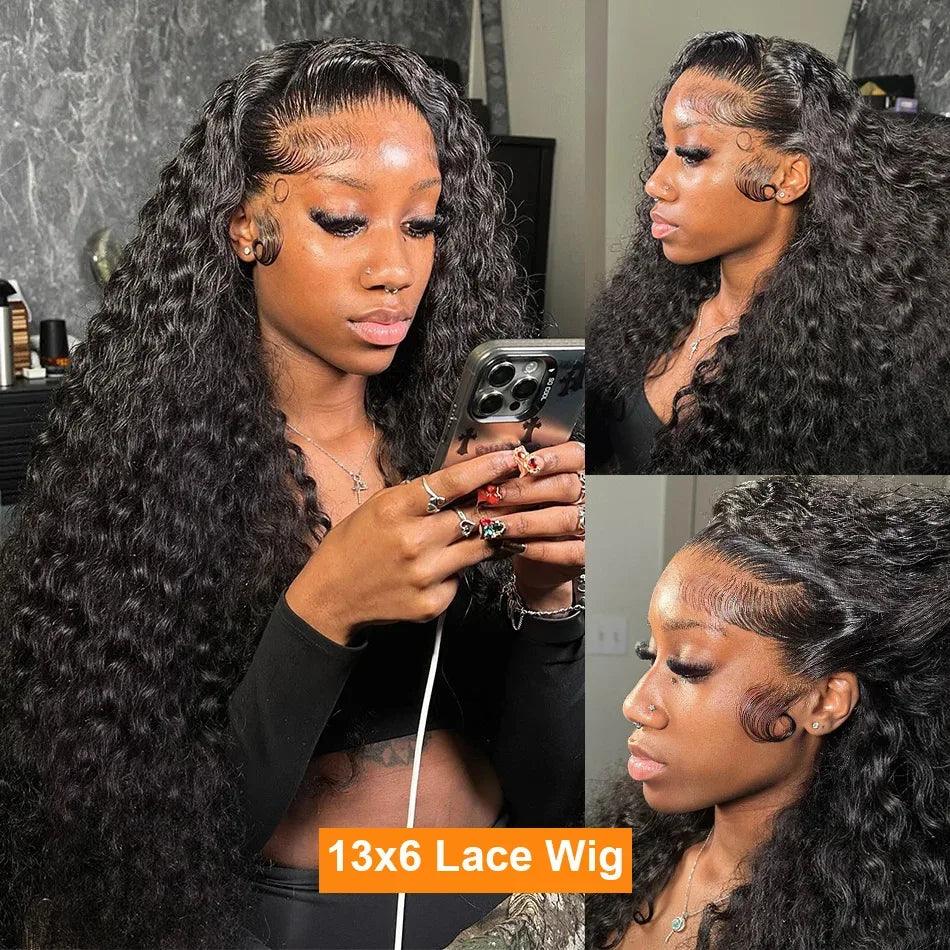 Premium Deep Wave Human Hair Lace Wig - Dazzling Beauty Solution