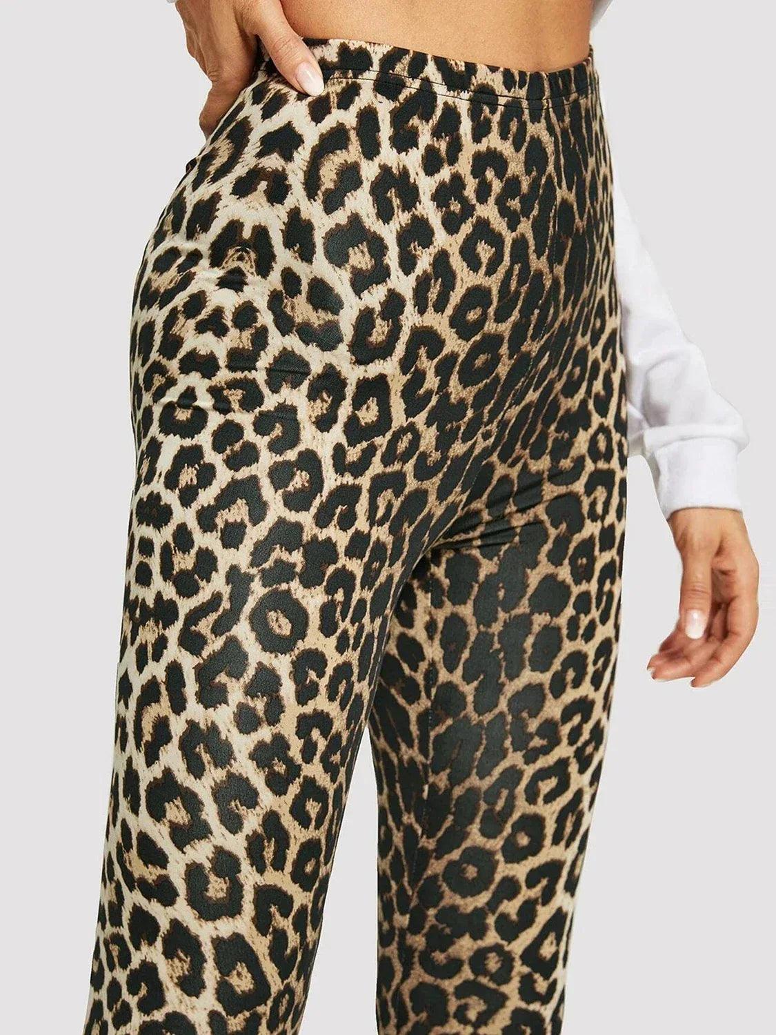 Women’s Leopard Print High-Waist Leggings – Push-Up Gym Pants - Dazzling Beauty Solution