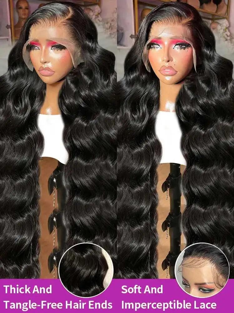 Raw Peruvian Body Wave HD Lace Front Wig | 100% Human Hair | 180% & 250% Density | 16–42 Inches