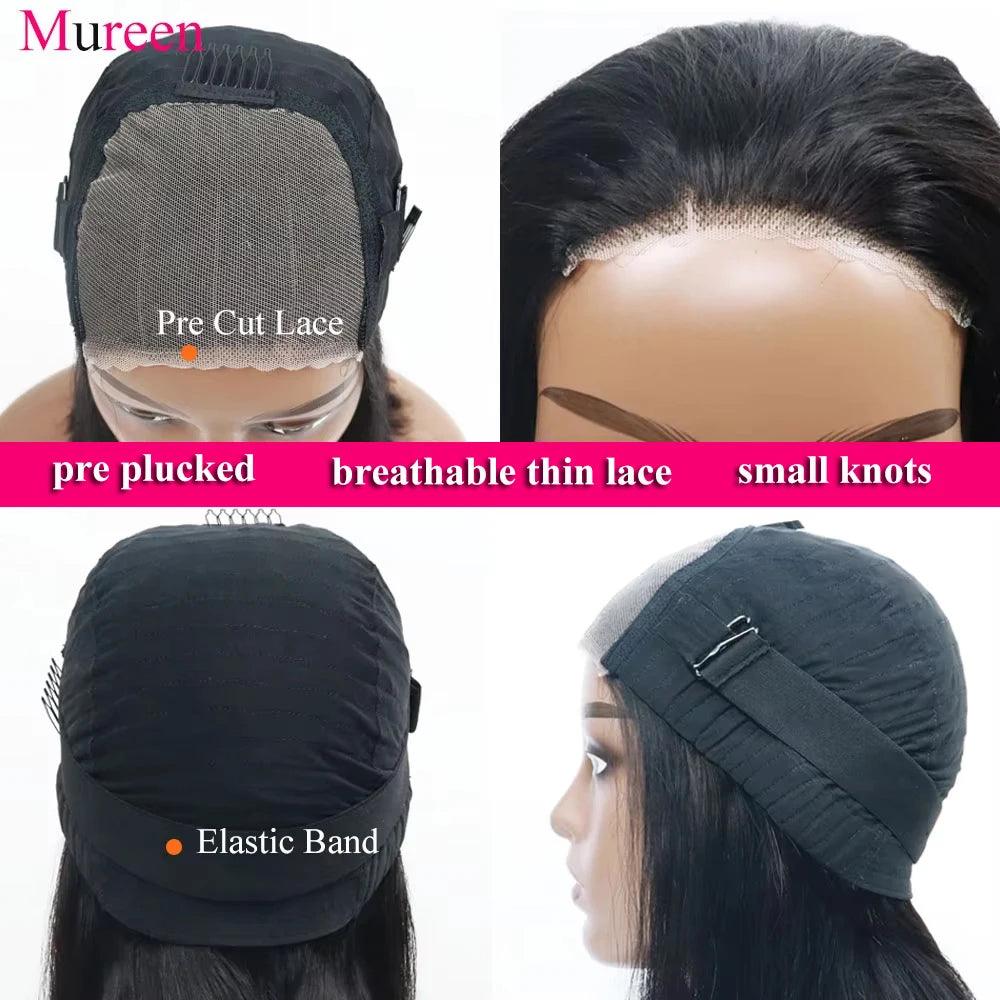 Glueless Body Wave Wig - 250 Density Pre-Cut Lace Human Hair Wig