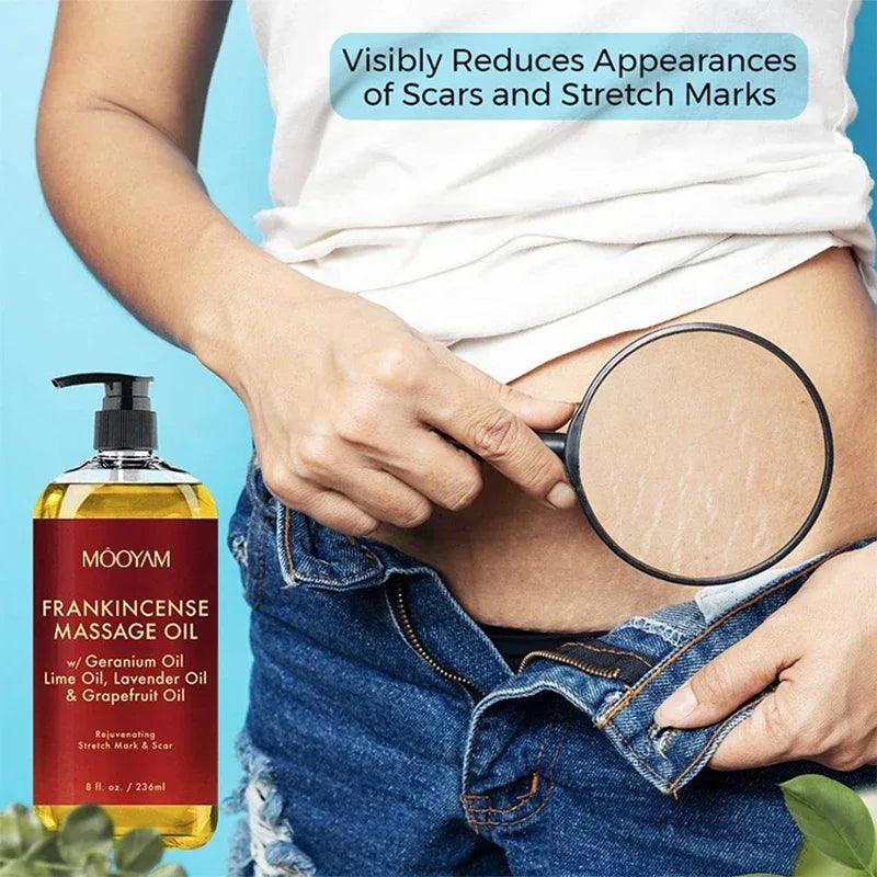 100% Pure Organic Lavender & Frankincense Massage Body Oil – Relaxing, Anti-Cellulite & Sore Muscle Relief - Dazzling Beauty Solution