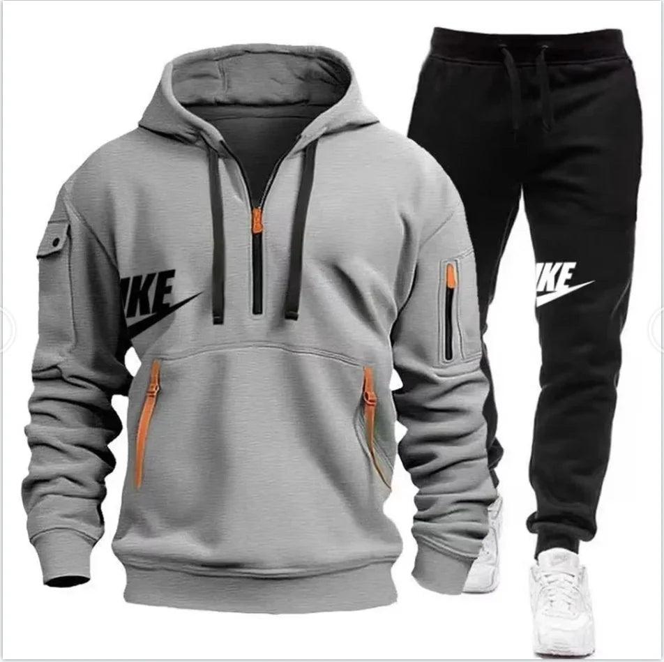 Men's 2-Piece Hoodie & Jogger Set - Long Sleeve Pullover Tracksuit