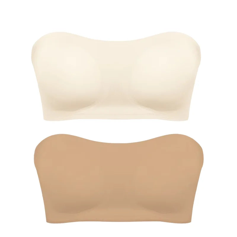 Women's Strapless Push-Up Bra with Removable Padding