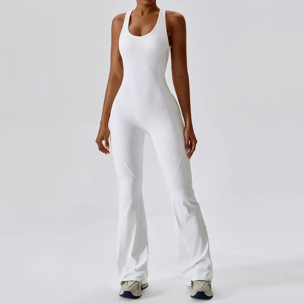 Solid Yoga Jumpsuit – Sleek, Supportive, & Sculpting - Dazzling Beauty Solution