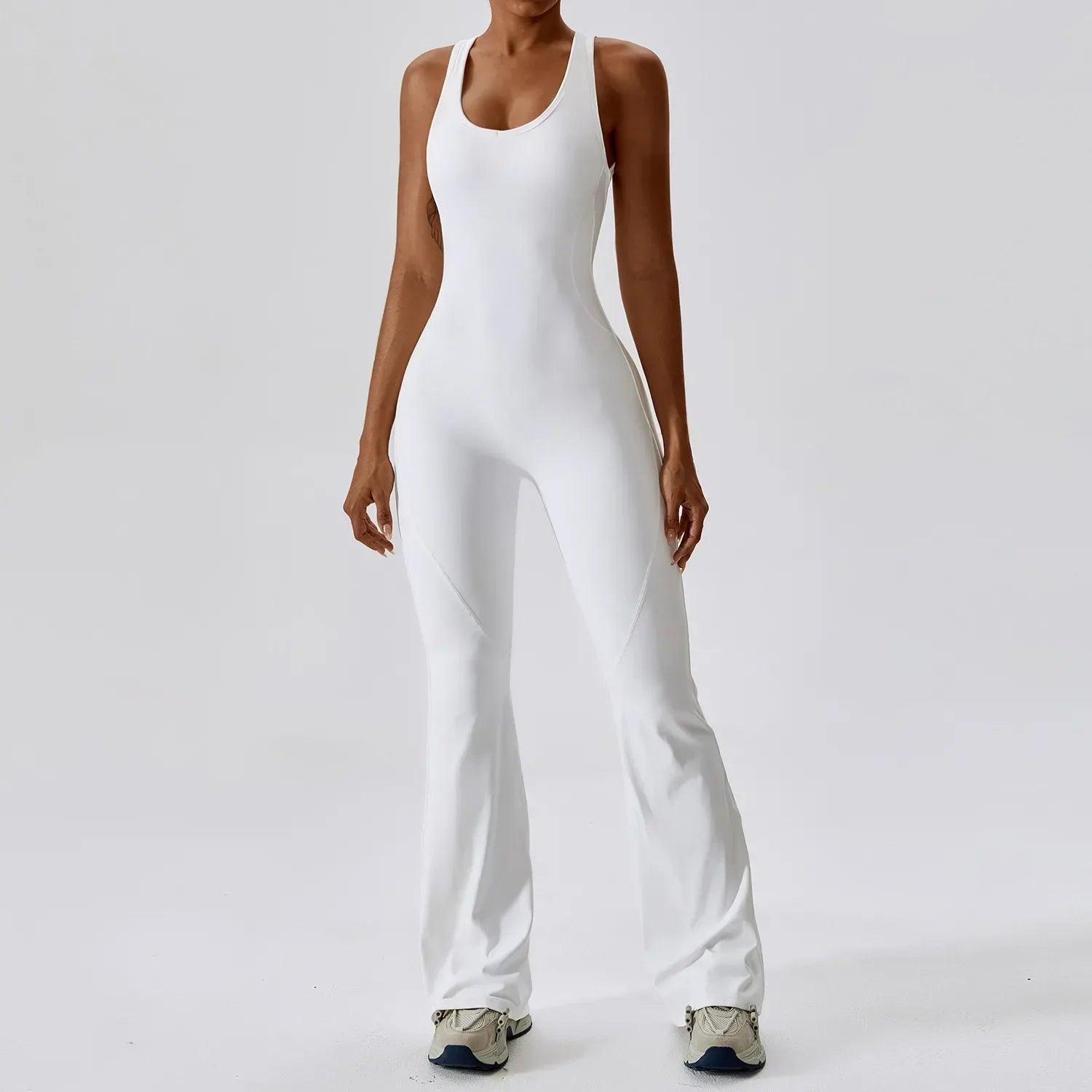 Solid Yoga Jumpsuit – Sleek, Supportive, & Sculpting - Dazzling Beauty Solution