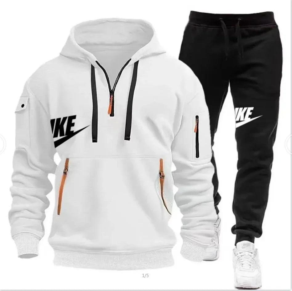 Men's 2-Piece Hoodie & Jogger Set - Long Sleeve Pullover Tracksuit